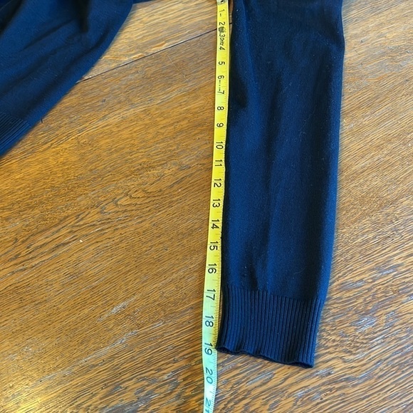 Cupio Black Open Cardigan ribbed sleeves and bottom ruffled back edge Size S/P - Picture 9 of 9